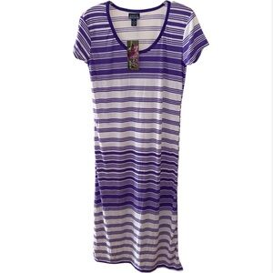 Uniti Purple & White Stripe Dress